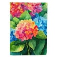 thumbnail image 1 of Hydrangeas in Watercolor Garden Flag 11.25 in x 15.5 in, 1 of 5