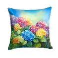 thumbnail image 1 of Hydrangeas in Watercolor Throw Pillow 18 in x 18 in, 1 of 5