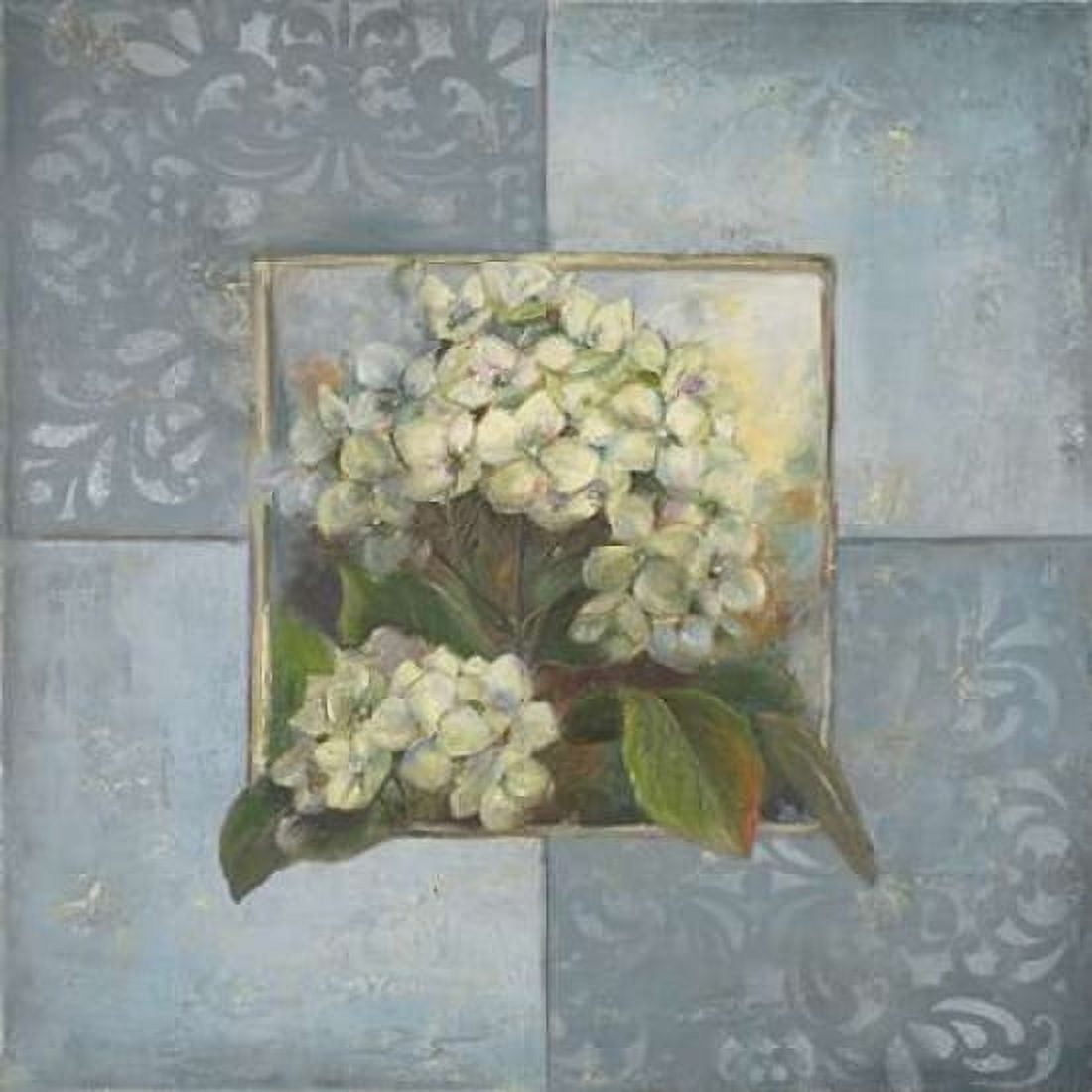 Hydrangeas on Blue II Canvas Art - Patricia Pinto (24 x 24)