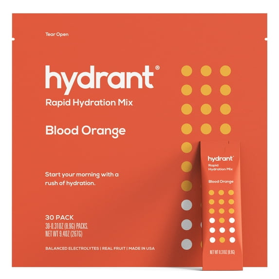 Hydrant Rapid Hydration Drink Mix, Blood Orange, Pack of 30