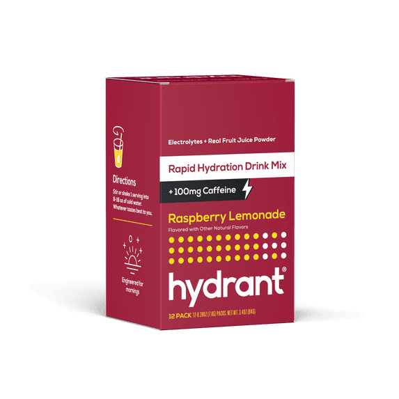 Hydrant Raspberry Lemonade Caffeine 12pk