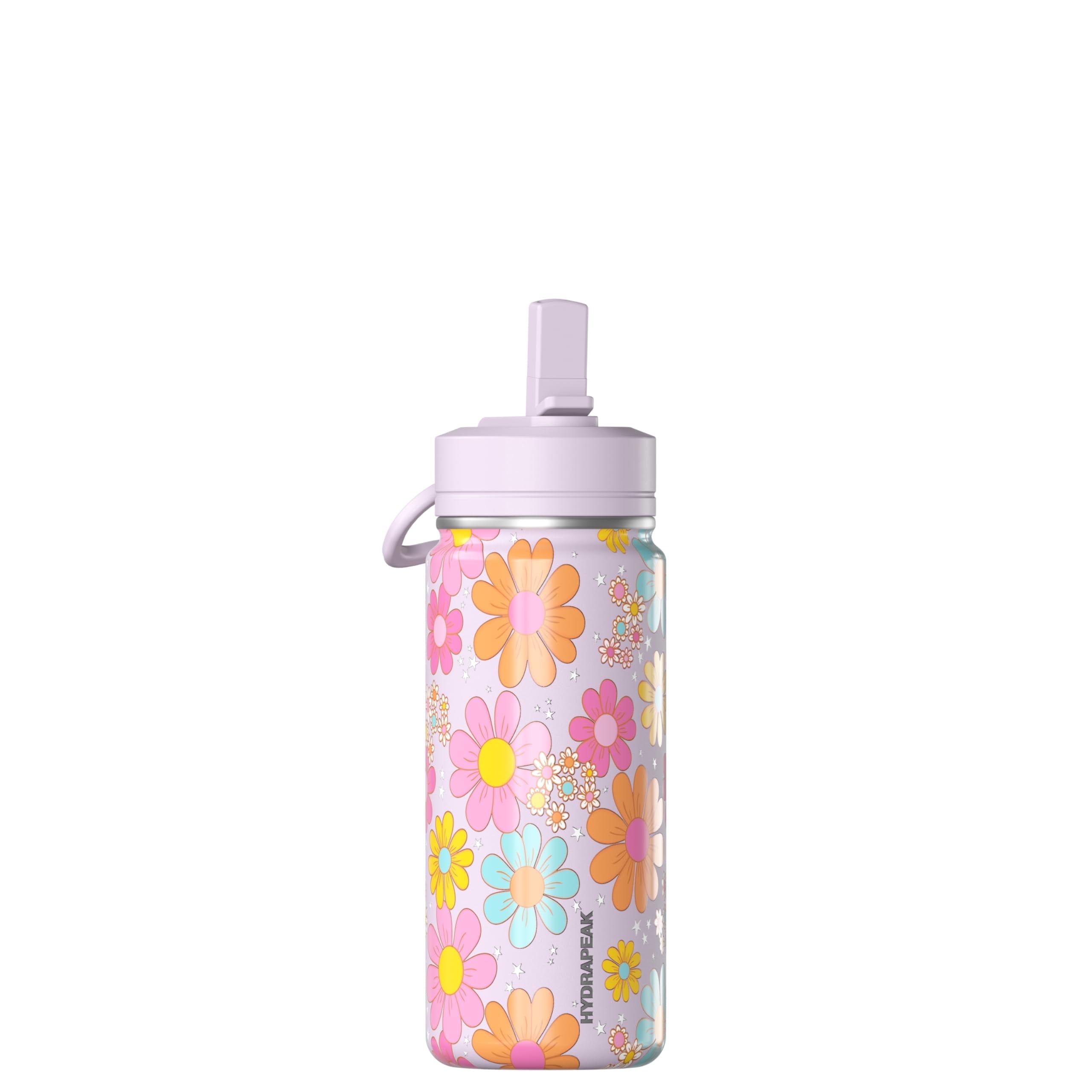 Hydrapeak 20oz Mini Fun Sticker Print Water Bottle with Straw Lid