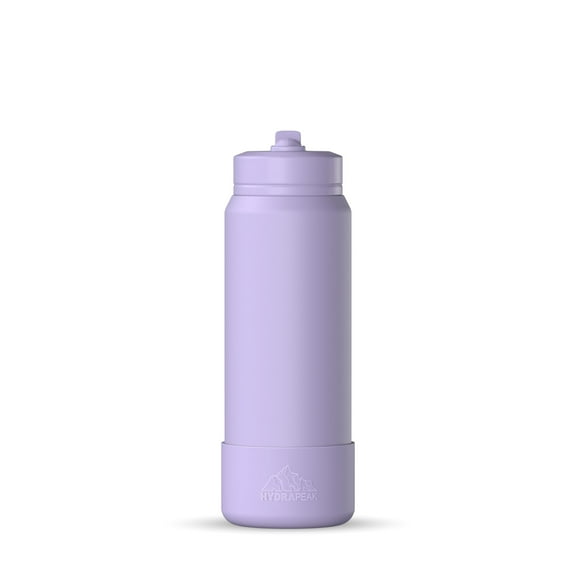 Hydrapeak 26oz Sport Insulated Water Bottle with Straw or Chug Lid, Leak & Spill Proof, Keeps Drinks Cold for 24 Hours, Hot for 12 Hours, Premium Stainless Steel Water Bottles (26oz, Orchid)