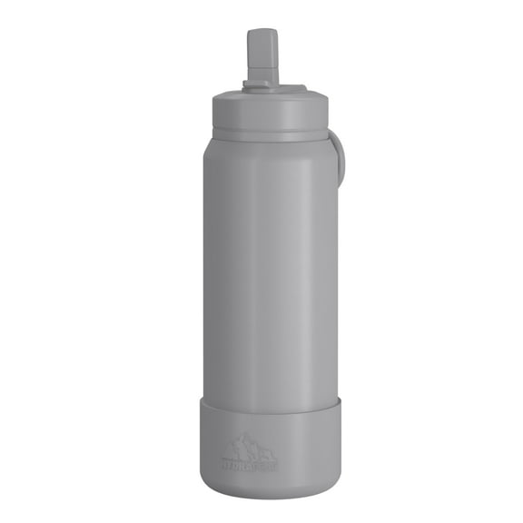 Hydrapeak 26oz Sport Insulated Water Bottle with Straw or Chug Lid, Leak & Spill Proof, Keeps Drinks Cold for 24 Hours, Hot for 12 Hours, Premium Stainless Steel Water Bottles (26oz, Grey)