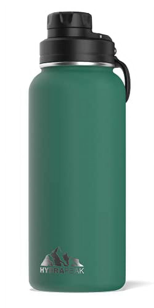 Hydrapeak 32 oz Insulated Water Bottle with Chug Lid - Reusable Leak Proof  Stainless Steel Water Bottles, Double Wall Vacuum Insulation