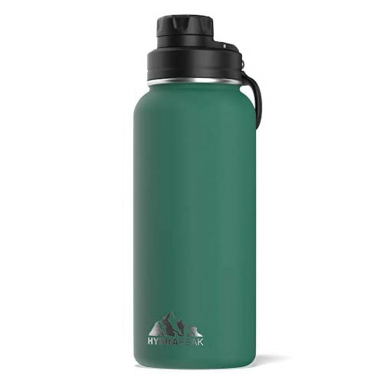 Hydrapeak 32 oz Insulated Water Bottle with Chug Lid - Reusable Leak Proof  Stainless Steel Water Bottles, Double Wall Vacuum Insulation | 24 Hours