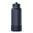 thumbnail image 1 of Hydrapeak 32oz Sport Insulated Water Bottle with Straw or Chug Lid, Leak & Spill Proof, Keeps Drinks Cold for 24 Hours, Hot for 12 Hours, Premium Stainless Steel Water Bottles (32oz, Navy), 1 of 9