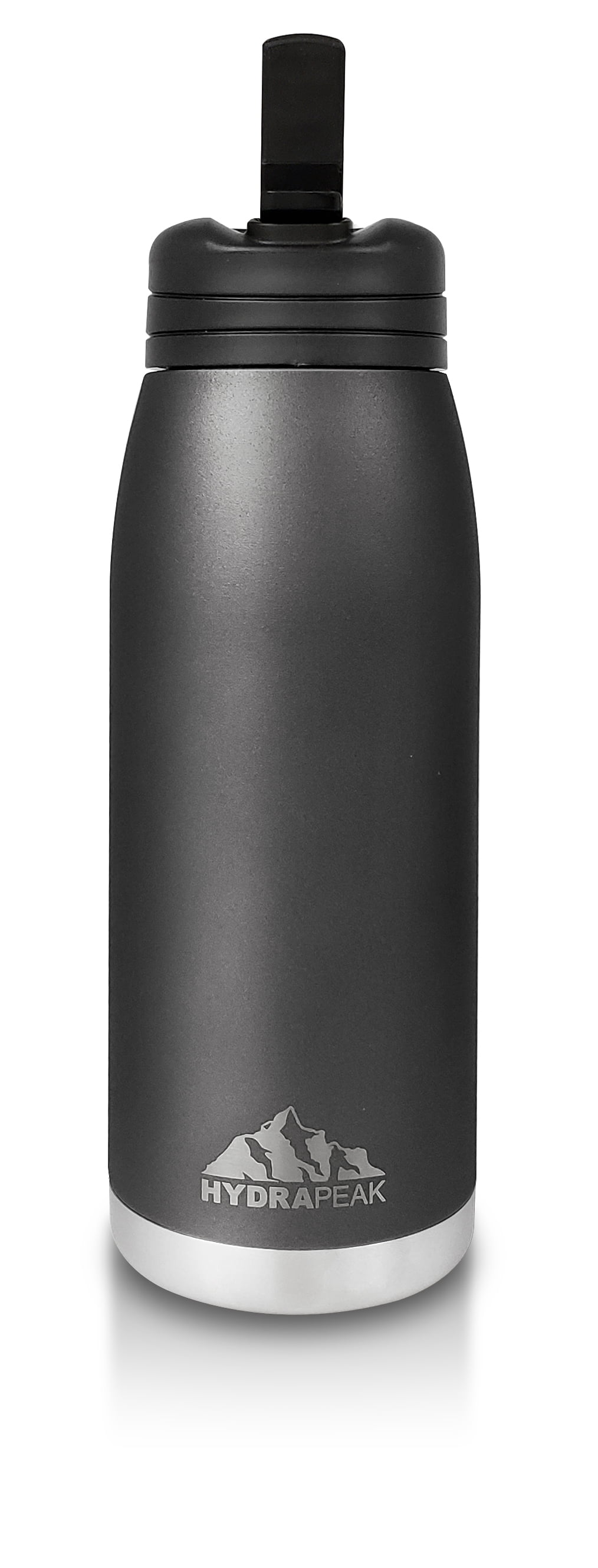 Hydrapeak FLOW 1L (32oz) Water Bottle BPA-Free Leak-Proof Double-Walled  Copper Coated Stainless-Steel Insulated Vacuum Flask with Integrated Bite  Value Straw and Crook Finger Handle … 