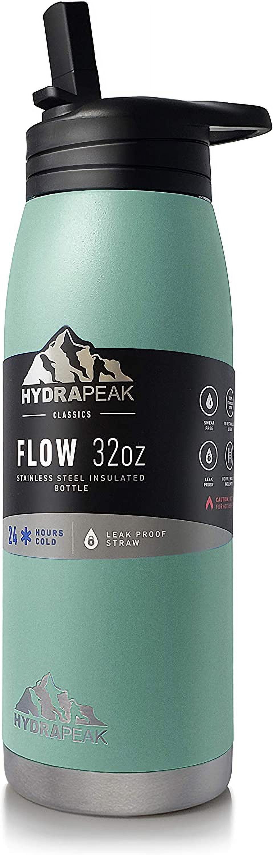 HYDRAPEAK Flow 32oz Skulls & Flowers Stainless Insulated Straw Lid Water  Bottle