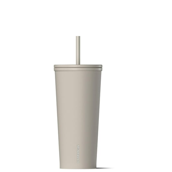 Hydrapeak Journey 25 oz Insulated Tumbler with Lid and Straw, Iced Coffee Cup, Reusable Stainless Steel Water Bottle Travel Mug, Gifts for Women Men, Stone