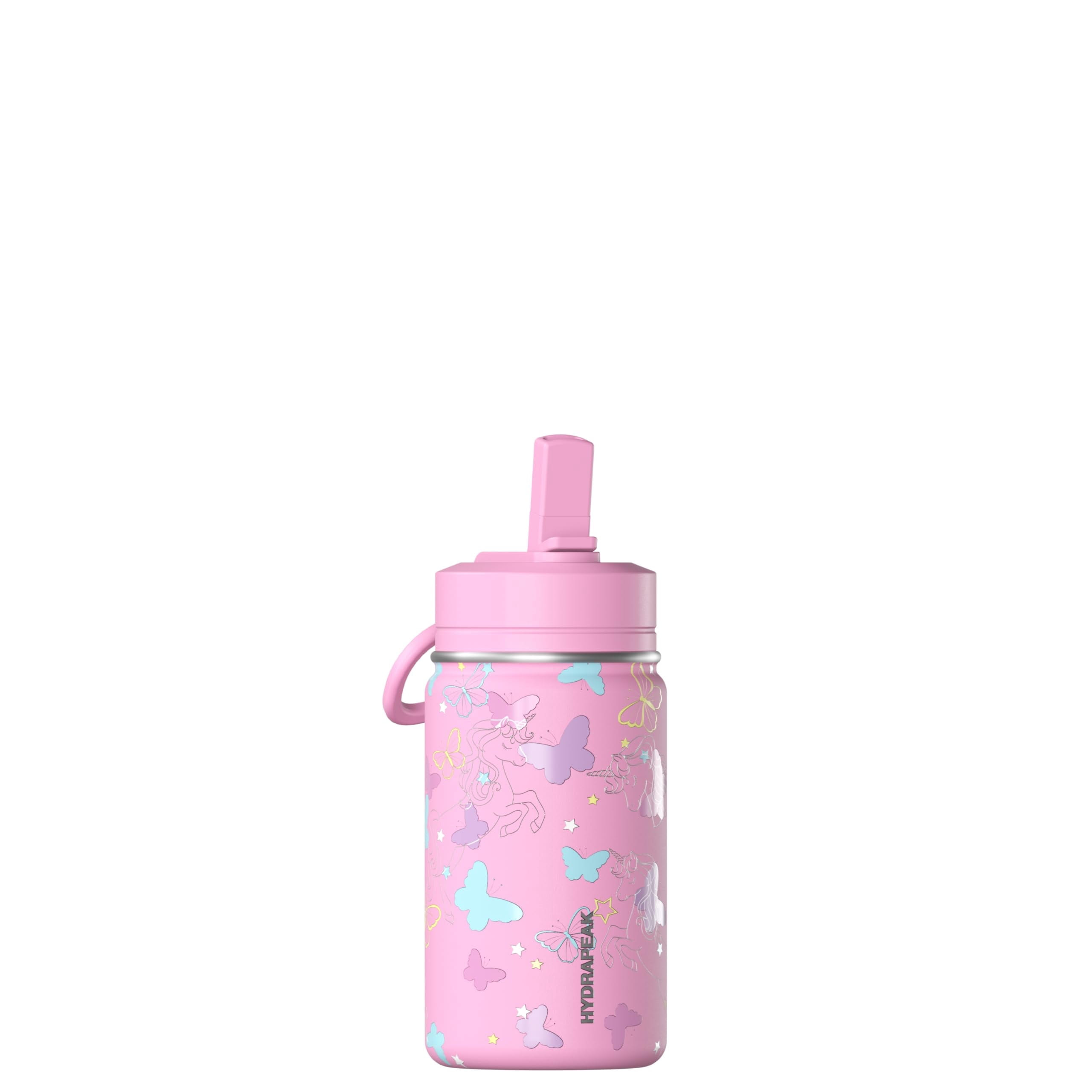 Hydrapeak Mini 14oz Fun Sticker Print Water Bottle with Straw Lid