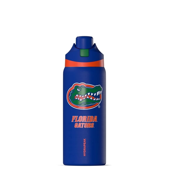 Hydrapeak Officially Licensed Florida Gators Oasis 32 oz Water Bottle with Chug Lid Push Button, Stainless Steel Water Bottle No Straw, 32 oz Insulated Water Bottle