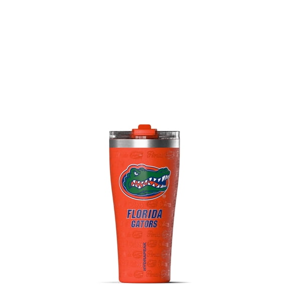 Hydrapeak Officially Licensed Florida Gators Roamer 25 oz Stainless Steel Tumbler, Insulated Tumblers, Water Bottle With Straw