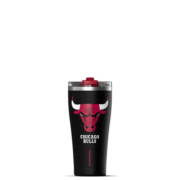 Hydrapeak Officially Licensed NBA Chicago Bulls Tumbler 30 oz Stainless Steel Water Bottle, Straw & Sip Lid, Vacuum Insulated, Spill-Proof, Cup Holder Friendly, Keeps Drinks Cold 30 Hours