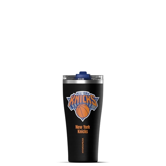 Hydrapeak Officially Licensed NBA New York Knicks Tumbler 30 oz Stainless Steel Water Bottle, Straw & Sip Lid, Vacuum Insulated, Spill-Proof, Cup Holder Friendly, Keeps Drinks Cold 30 Hours