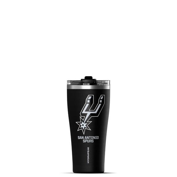 Hydrapeak Officially Licensed NBA San Antonio Spurs Tumbler 30 oz Stainless Steel Water Bottle, Straw & Sip Lid, Vacuum Insulated, Spill-Proof, Cup Holder Friendly, Keeps Drinks Cold 30 Hours