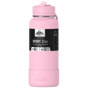 Hydrapeak Sport 32oz Insulated Water Bottle with Straw Lid, Leakproof Stainless Steel, Baby Pink