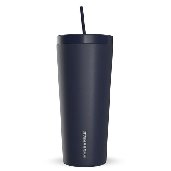 Hydrapeak Traveler 25oz Insulated Tumbler, Stainless Steel Travel Coffee Mug, Double Wall Vacuum Insulation, Tumbler with Lid and Straw, Water Bottle with Straw, Insulated Tumblers, Water Cup, Navy
