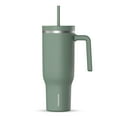 thumbnail image 1 of Hydrapeak Voyager 40 Oz Stainless Steel Tumbler with Handle, Insulated Water Bottle With Straw & Lid, Cupholder Friendly Reusable Travel Mug (Sage Leaf), 1 of 8