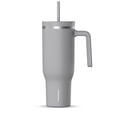 thumbnail image 1 of Hydrapeak Voyager 40 Oz Stainless Steel Tumbler with Handle, Insulated Water Bottle With Straw & Lid, Cupholder Friendly Reusable Travel Mug (Grey), 1 of 8