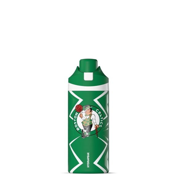 Hydrapeak x NBA Officially Licensed Boston Celtics Oasis 20 oz Insulated Kids Water Bottle, Stainless Steel Water Bottle Kids with Chug Lid, Push Button