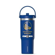 Hydrapeak x NBA Officially Licensed Golden State Warriors 32 oz Nomad Tumbler with Handle and Straw Lid, Leakproof Stainless Steel Water Bottle