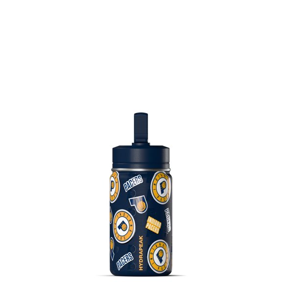 Hydrapeak x NBA Officially Licensed Philadelphia 76ers 14oz Mini Kids Water Bottle with Straw Lid and Handle Reusable Stainless Steel Double Wall Insulated Spill Proof Sports Gift for Boys Girls
