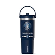 Hydrapeak x NBA Officially Licensed Minnesota Timberwolves 32 oz Nomad Tumbler with Handle and Straw Lid, Leakproof Stainless Steel Water Bottle