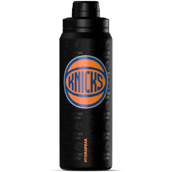 Hydrapeak x NBA Officially Licensed New York Knicks 26 oz Active Water Bottle with Chug Lid and Handle Reusable Stainless Steel Double Wall Insulated Sports Gift