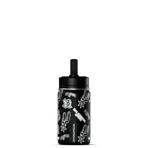 Hydrapeak x NBA Officially Licensed San Antonio Spurs 14oz Mini Kids Water Bottle with Straw Lid and Handle Reusable Stainless Steel Double Wall Insulated Spill Proof Sports Gift for Boys Girls
