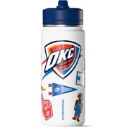 Hydrapeak x NBA Officially Licensed Oklahoma City Thunder 20 oz Active Water Bottle with Straw Lid and Handle Reusable Stainless Steel Double Wall Insulated Sports Gift for Kids/Adults