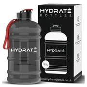 Hydrate 22 l BPA Free Black Flip Cap Plastic Water Bottle