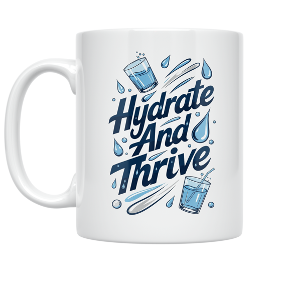 Hydrate And Thrive Wellness Hydration Trend - Wellness Advocate - 11 oz Ceramic Coffee Mug