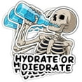 thumbnail image 1 of Hydrate Skeleton or Diedrate Skeleton Sticker, Skull Sticker, Skeleton Water Bottle Sticker, Sticker Die-Cut Waterproof Vinyl Sticker for Laptop Water Bottle Phone Window Helmet Decal Gift, 1 of 7