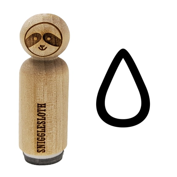 Hydrate Tracker Water Drop Outline Rubber Stamp for Scrapbooking Crafting Stamping - Mini 1/2 Inch