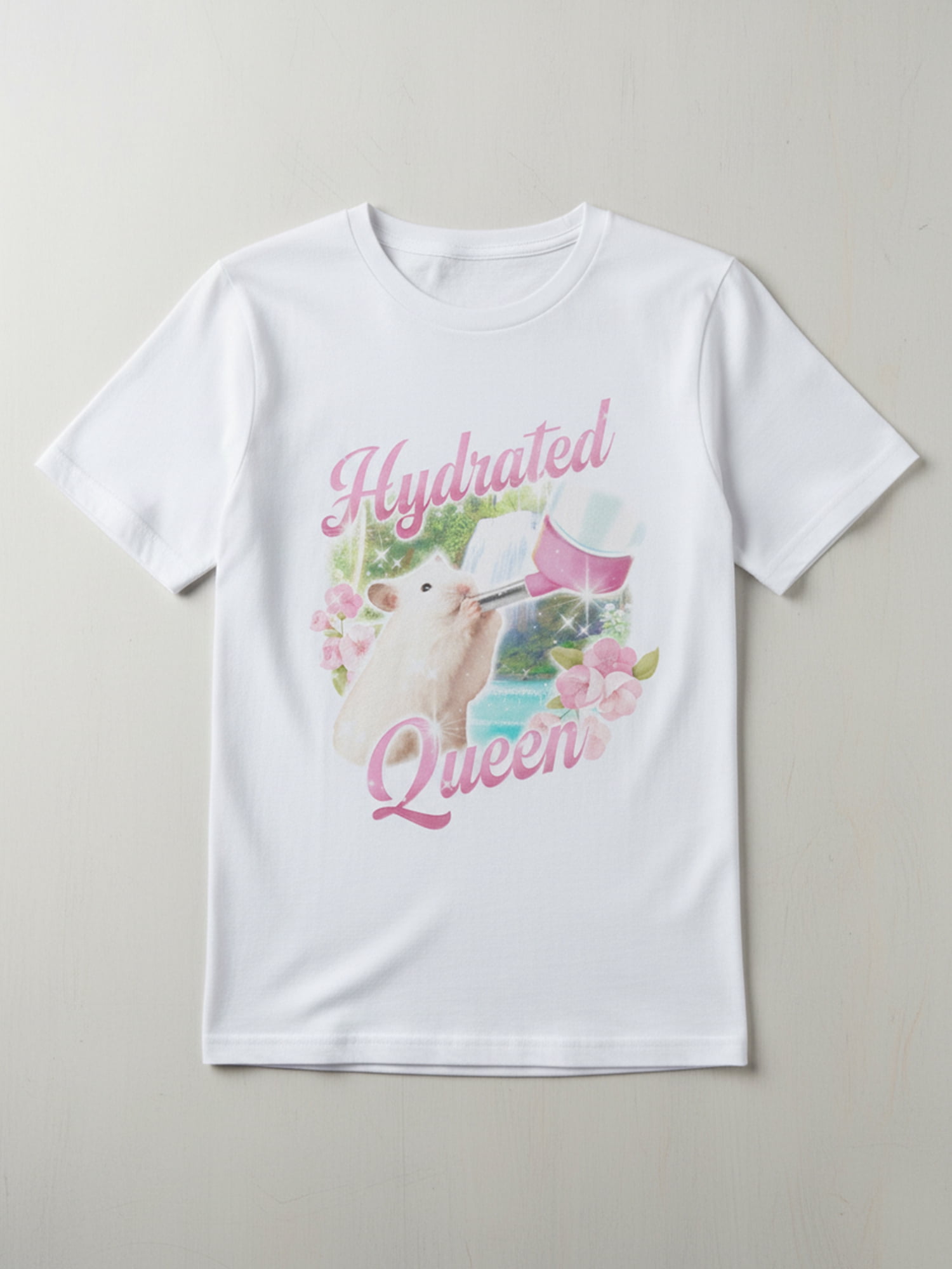 Hydrated Queen Women's Graphic Everyday Tee with Short Sleeves