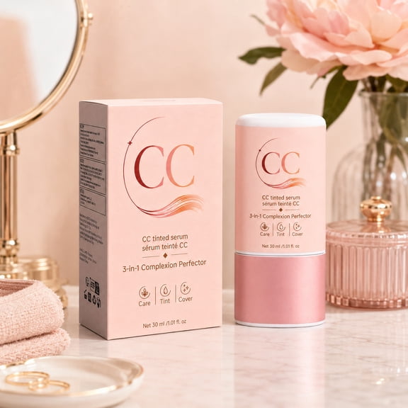 Hydrating CC Tinted Serum, Lightweight Skin Tone Perfector for Smooth & Glowing Skin