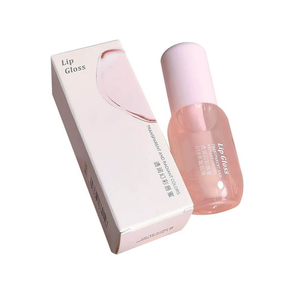 Hydrating Clear Lip Oil Set, Big Brush Lip Gloss Oil Jelly Honey Lip Gloss Long Lasting Moisturising Lip Balm Plumping Lip Gloss, Clear Lip Gloss Flavoring Oil Long Lasting Nourishing for Women Girls