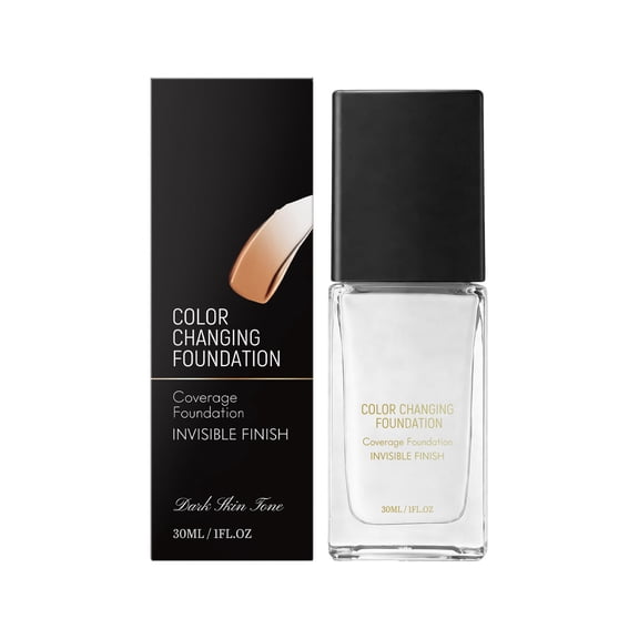 Hydrating Color Changing Foundation for Mature Skin, 2026 Lightweight Liquid Makeup with Self-Adjusting Shade for Fair Technology Lightweight Buildable Coverage Finish Suitable For All Tones 30ml