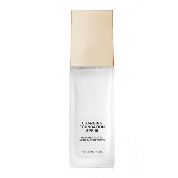 Hydrating Color Changing Foundation for Mature Skin, Lightweight Liquid Makeup with Self-Adjusting Shade for Fair to Medium Tones, Flawless Everyday Finish (1pcs)