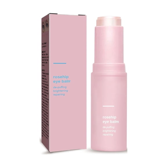 Hydrating Eye Balm Stick, Rosehip Eye Cream for Dark Circles, Puffiness, and Fine Lines, Firming and Moisturizing Skincare