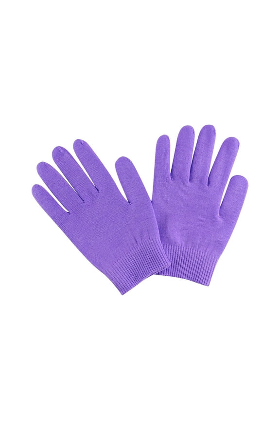 Hydrating Gloves, Gel Cotton Gloves, Overnight Moisturizer Gloves - Washable Reusable Stretchable, Nourishing Oils Rose Scent Hypoallergenic, Thickened Soft, for Hands Spa Sleeping Hand Care,Purple