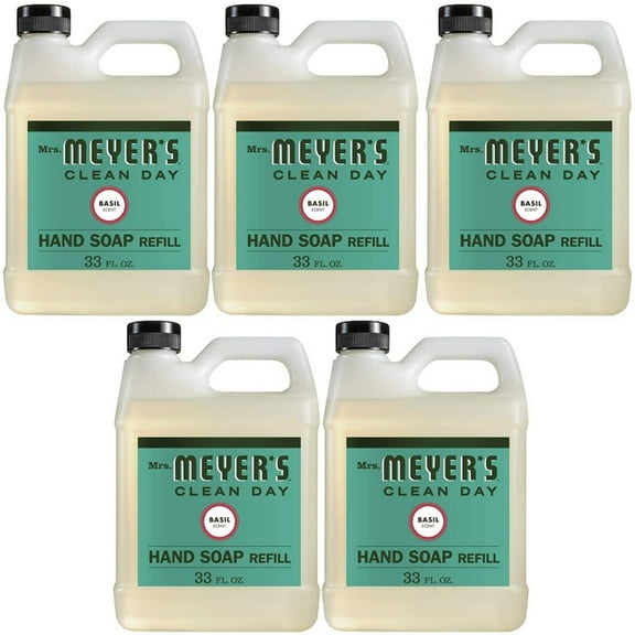 Hydrating Hand Soap Refill in Refreshing Basil Scent for any Soap Dispenser for Bathroom & Kitchen Liquid Soap w/ Essential Oils for Hand Wash Cruelty Free Eco Friendly Products, 33 Fl OZ Per...