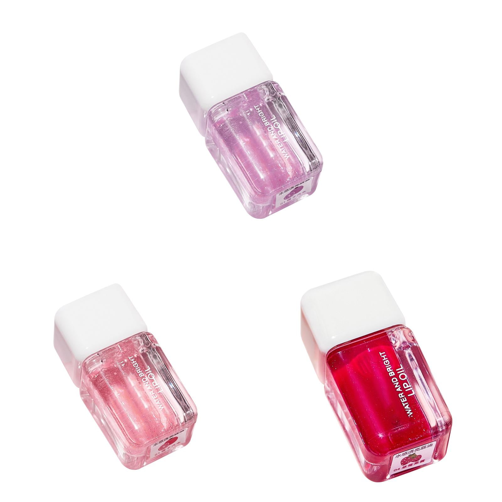 Hydrating Lip Gel Vitamin E Clear Rosehip Oil Bubble Gum Cherry Strawberry Lip Filler Hydrating