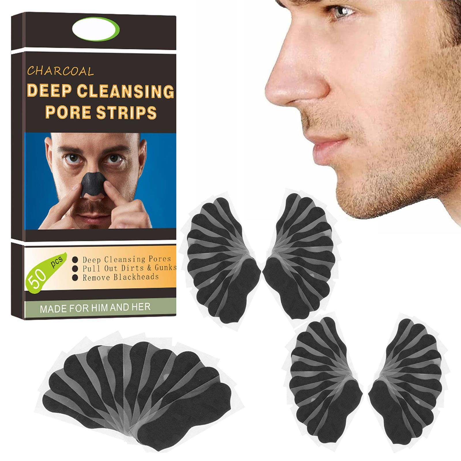 Hydrating＆Moisturizing Soothing Purifying 50pcs Blackheads Nosestripes