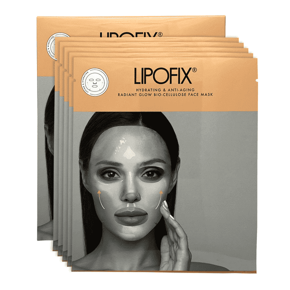 LipoFix Bio-Cellulose Anti-Aging Sheet Mask with 17 Amino Acids – Hydrating & Lifting Spa Treatment for All Skin Types