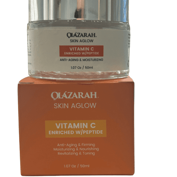 Hydrating Vitamin C & Peptide Face Cream  Skin Aglow Anti-Aging Moisturizer for Women, Wrinkle Care & Brightening Glow