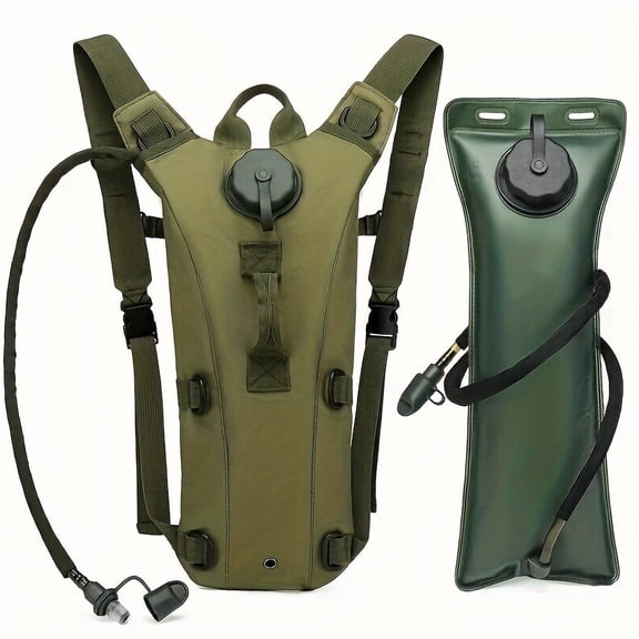Hydration Backpack with 101.44oz Water Bladder - Tactical Water Bag Lightweight WithAdjustable Straps, Large Capacity for Hiking, Biking, Running & Climbing, Black, HikingBackpack