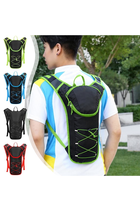 Hydration Backpack 1PC,2L Water Reservoir17.72x8.27x0.79in,Lightweight Running Pack for Hands-Free Cycling & Day Hikes(Black)