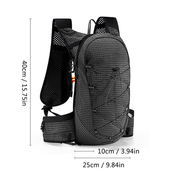 Hydration Backpack Hiking Cycling Hydration Backpack with Lightweight Breathable Design, Large Compartment for Water Bladder, Reflective Strips, Whistle for Riding Outdoor Sports